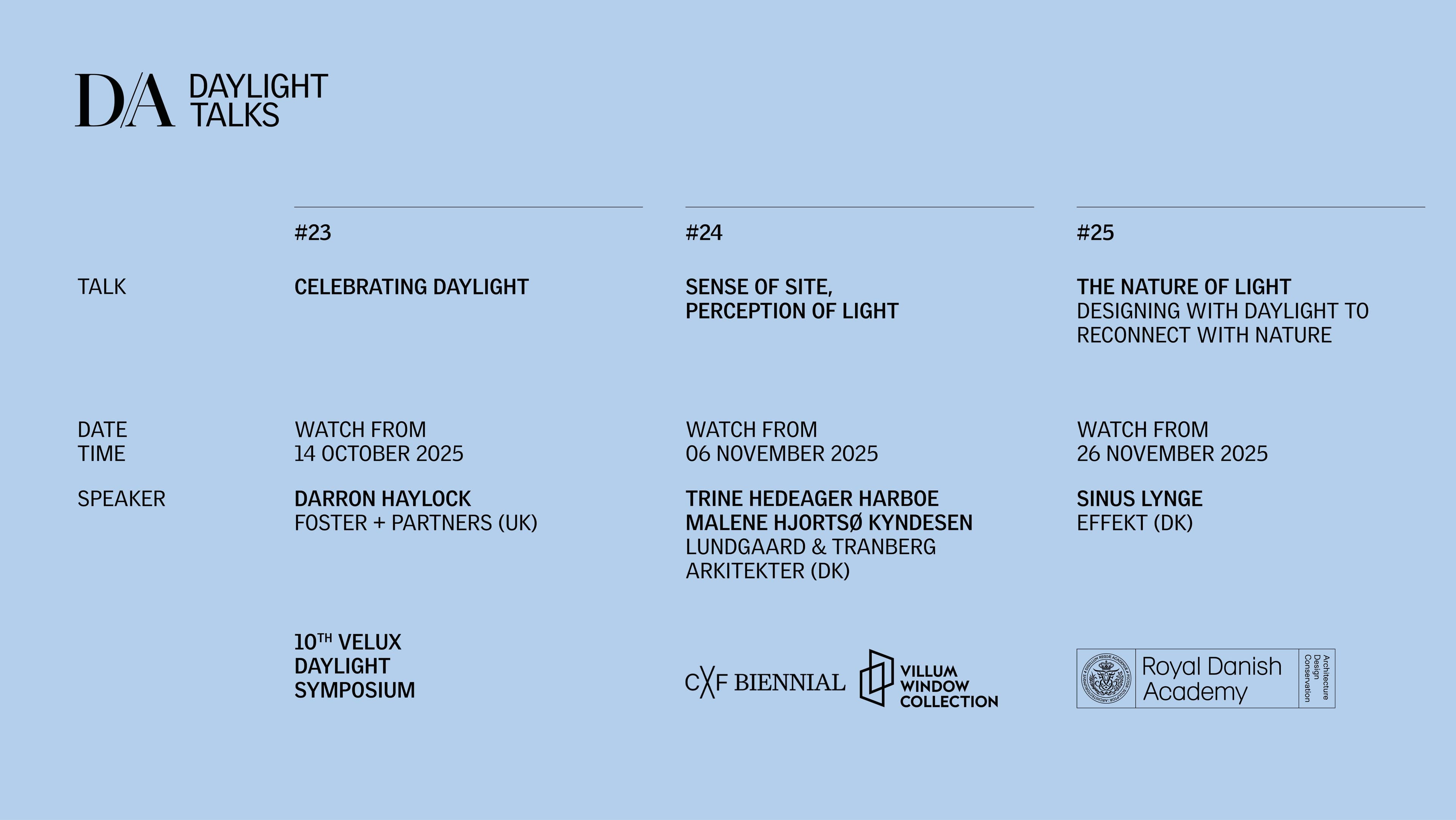 Daylight Talks 2025 Line up announced
